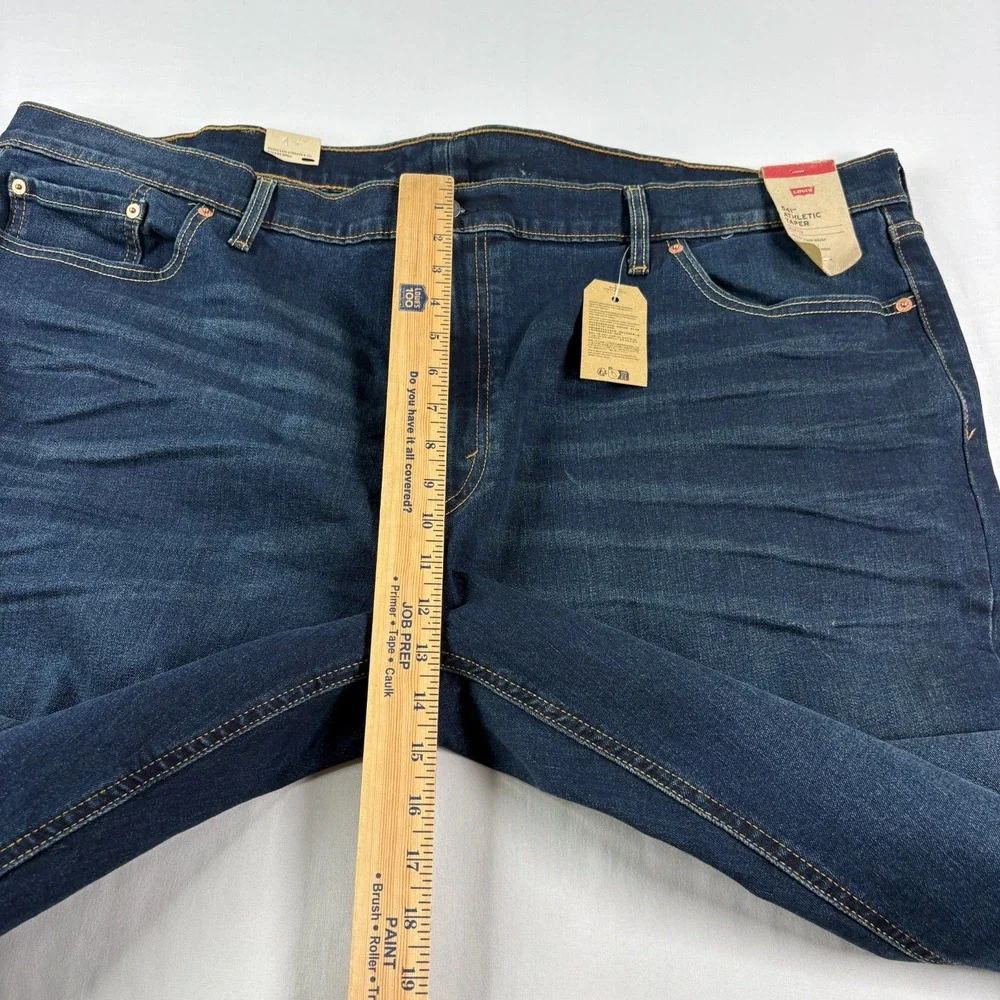 Levis 541 Jeans Mens 50x30 Blue Athletic Taper Stretch Denim NEW